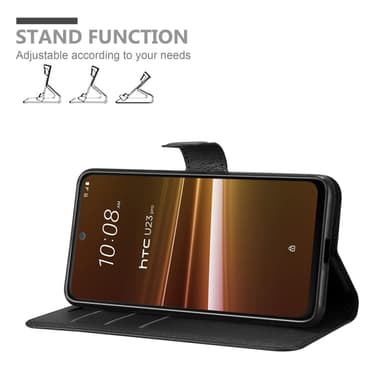 HTC U23 PRO Skal Fodral Case (Svart)