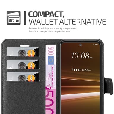HTC U23 PRO Skal Fodral Case (Svart)