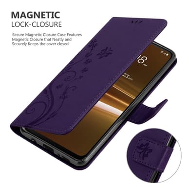 HTC U23 PRO Plånboksfodral Skal Blommor (Violett)