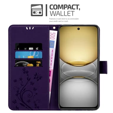 Realme C75 Plånboksfodral Skal Blommor (Violett)