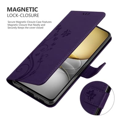 Realme C75 Plånboksfodral Skal Blommor (Violett)
