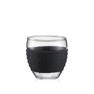 Bodum 2 st glas med silikonband PAVINA 0.1 L