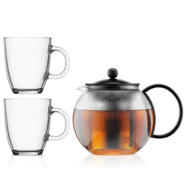 Bodum Tepress med filter i rostfritt stål ASSAM SET 1.0 L