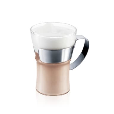 Bodum 2 st kaffeglas med stålhandtag ASSAM 0.35 L