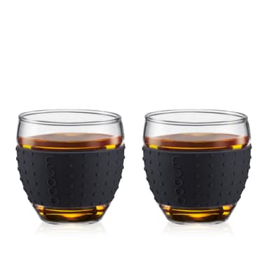 Bodum 2 st glas med silikonband PAVINA 0.35 L