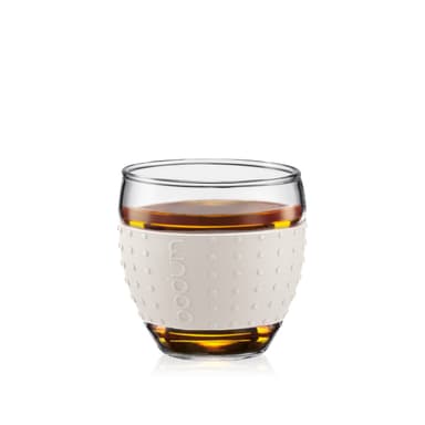 Bodum 2 st glas med silikonband PAVINA 0.1 L