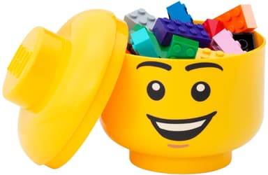 Spela LEGO mini förvaringslåda (Boy Head, gul)