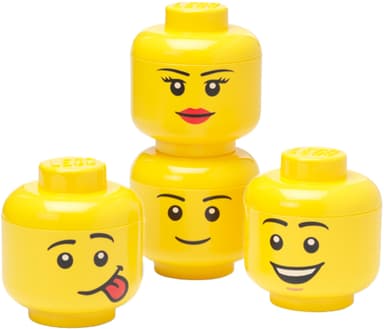 Play LEGO förvaringsbox (4-pack, gul)