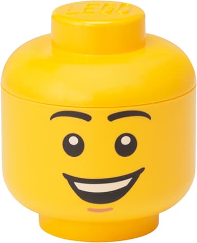 Spela LEGO mini förvaringslåda (Boy Head, gul)