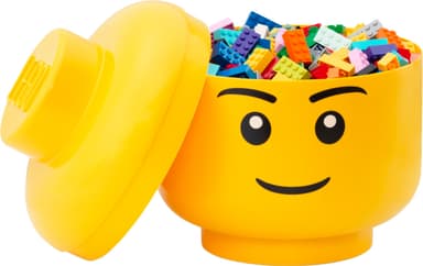 Play LEGO stor förvaringslåda (Boy Head, gul)