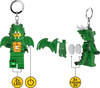LEGO LED nyckelkedja (green dragon girl)