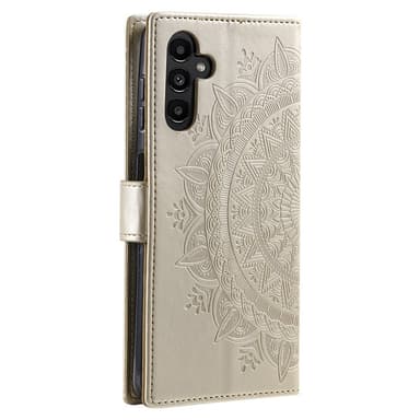 SKALO Samsung A36 5G Mandala Plånboksfodral - Guld