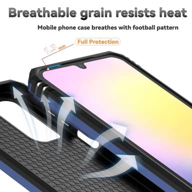 SKALO Samsung A26 5G Armor Metallring Kameraslider Skal - Blå