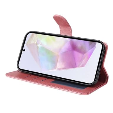 SKALO Samsung A56 5G PU-läder Plånboksfodral - Rosa