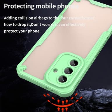 SKALO Samsung A56 5G Armor Hybrid Frosted Skal - Grön