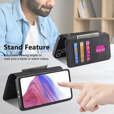 SKALO Samsung A56 5G CASENEO MW-03 Plånboksfodral - Svart
