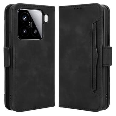 SKALO Xiaomi 15 6-FACK Plånboksfodral - Svart