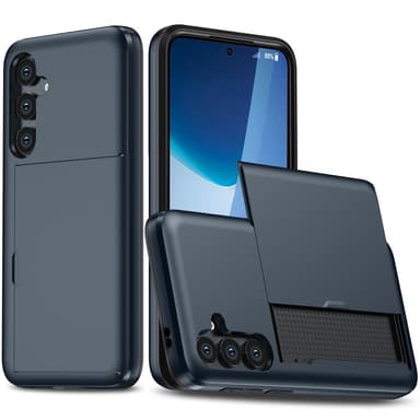 SKALO Samsung A56 5G Armor Korthållare Skal - Blå