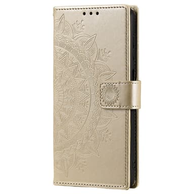 SKALO Samsung A36 5G Mandala Plånboksfodral - Guld
