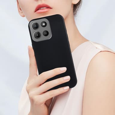 SKALO Motorola Moto G15 Power Mattsvart Ultratunn TPU Skal - Svart