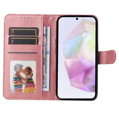 SKALO Samsung A56 5G PU-läder Plånboksfodral - Rosa