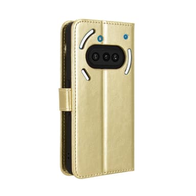 SKALO Nothing Phone (3a) 5G PU-läder Plånboksfodral - Guld - Guld