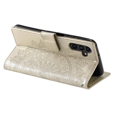 SKALO Samsung A36 5G Mandala Plånboksfodral - Guld