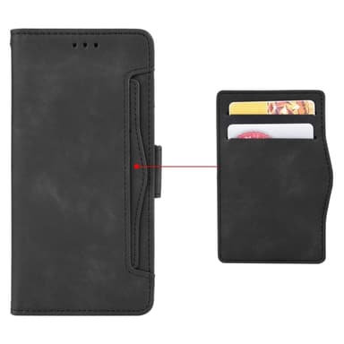SKALO Motorola Moto G15 Power 6-FACK Plånboksfodral - Svart