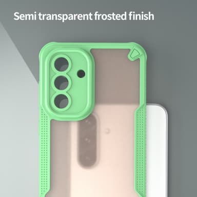 SKALO Samsung A56 5G Armor Hybrid Frosted Skal - Grön
