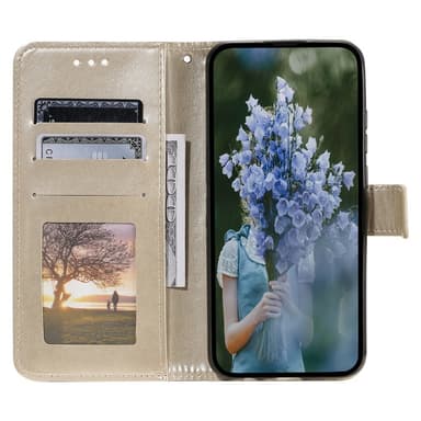 SKALO Samsung A36 5G Mandala Plånboksfodral - Guld