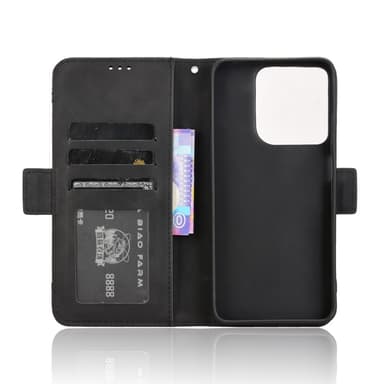SKALO Motorola Moto G15 Power 6-FACK Plånboksfodral - Svart