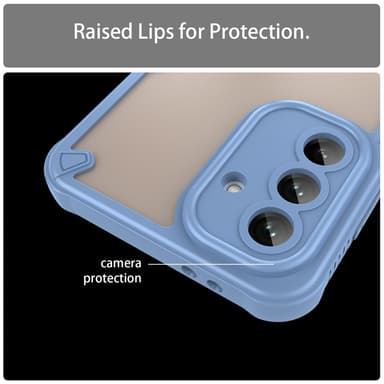 SKALO Samsung A36 5G Armor Hybrid Frosted Skal - Blå