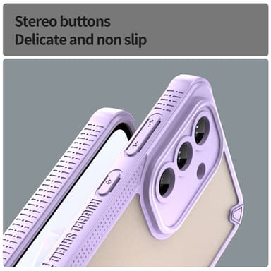 SKALO Samsung A36 5G Armor Hybrid Frosted Skal - Lila