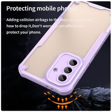 SKALO Samsung A36 5G Armor Hybrid Frosted Skal - Lila