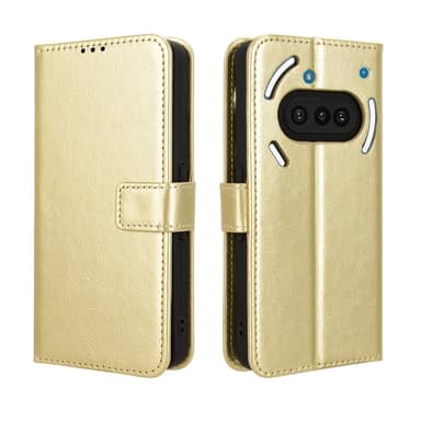 SKALO Nothing Phone (3a) 5G PU-läder Plånboksfodral - Guld - Guld