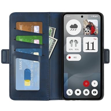 SKALO Nothing Phone (3a) 5G Premium ID Plånboksfodral - Blå