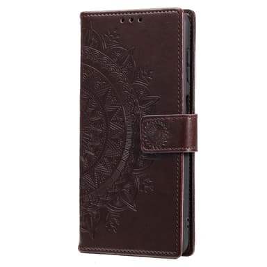 SKALO Samsung A56 5G Mandala Plånboksfodral - Brun