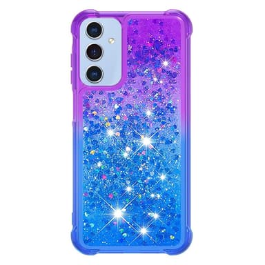 SKALO Samsung A26 5G Kvicksand Glitter Skal - Lila-Blå