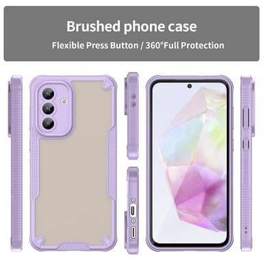 SKALO Samsung A36 5G Armor Hybrid Frosted Skal - Lila