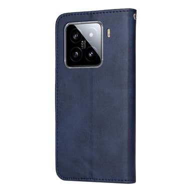 SKALO Xiaomi 15 PU-läder Plånboksfodral - Blå