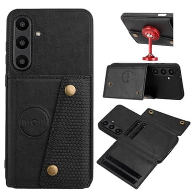 SKALO Samsung A36 5G PU-Läder 2-Kortfack Skal - Svart