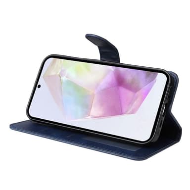 SKALO Samsung A36 5G PU-läder Plånboksfodral - Blå