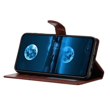 SKALO Samsung A26 5G PU-läder Plånboksfodral - Brun