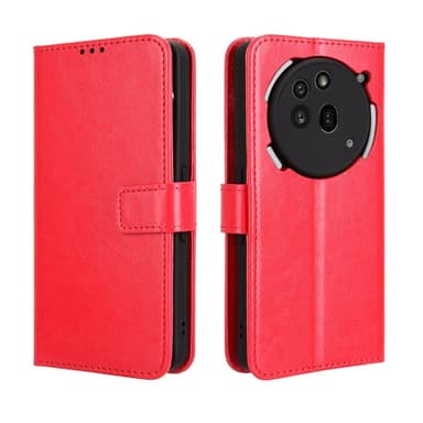 SKALO Nothing Phone (3a) Pro 5G PU-läder Plånboksfodral - Röd - Röd