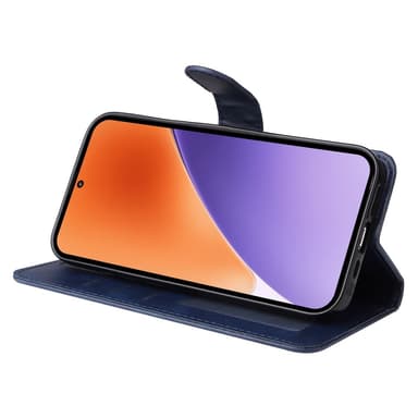 SKALO Xiaomi 15 PU-läder Plånboksfodral - Blå