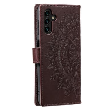 SKALO Samsung A56 5G Mandala Plånboksfodral - Brun