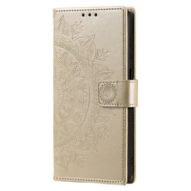 SKALO Samsung A26 5G Mandala Plånboksfodral - Guld