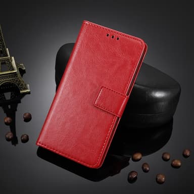 SKALO Nothing Phone (3a) Pro 5G PU-läder Plånboksfodral - Röd - Röd