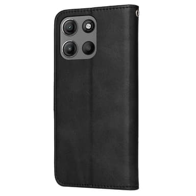 SKALO Motorola Moto G15 Power PU-läder Plånboksfodral - Svart