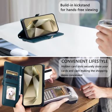 SKALO Samsung A26 5G PU-Läder Envelope Plånboksfodral - Grön
